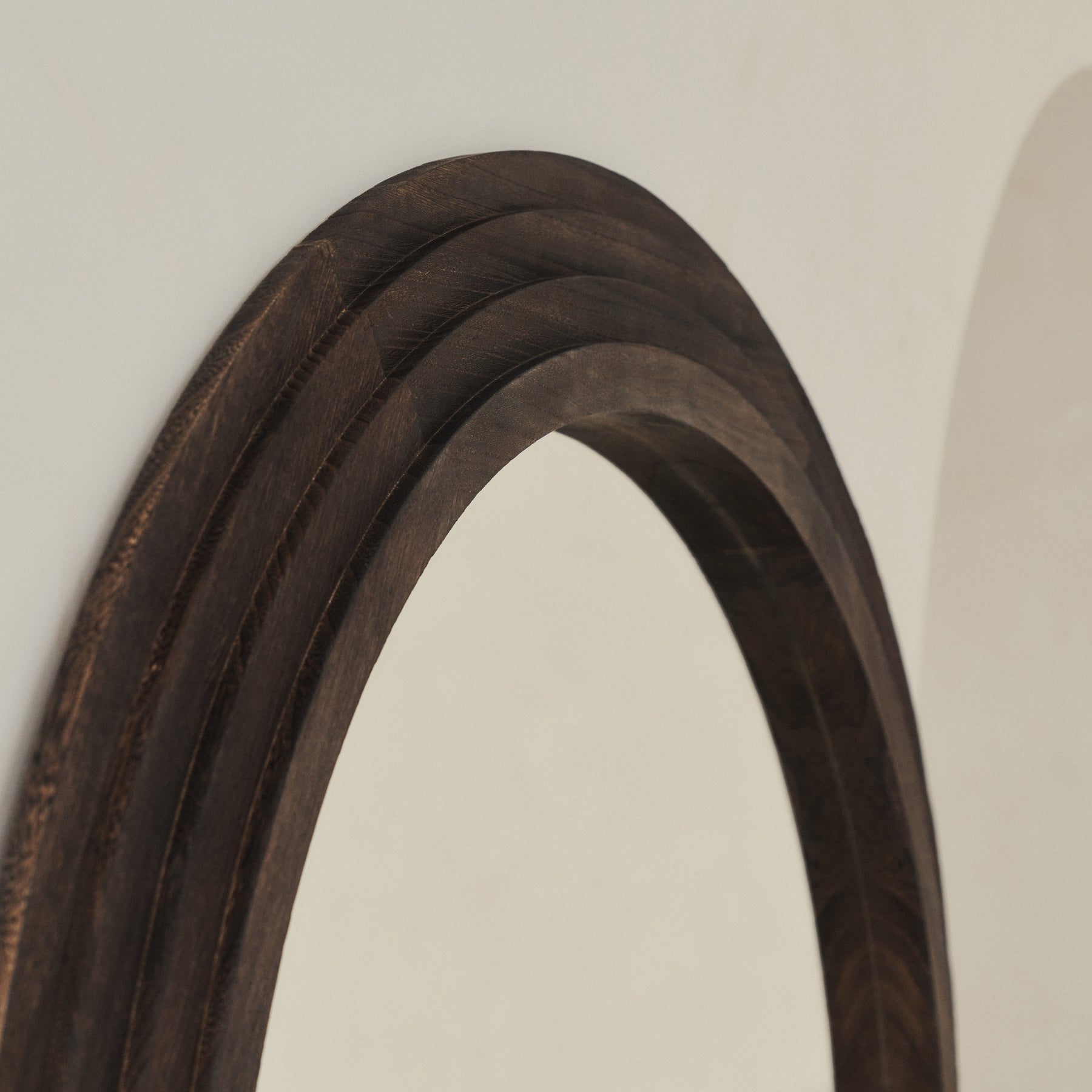 Luciana - Full Length Arched Charred Wood Mirror 180cm x 110cm