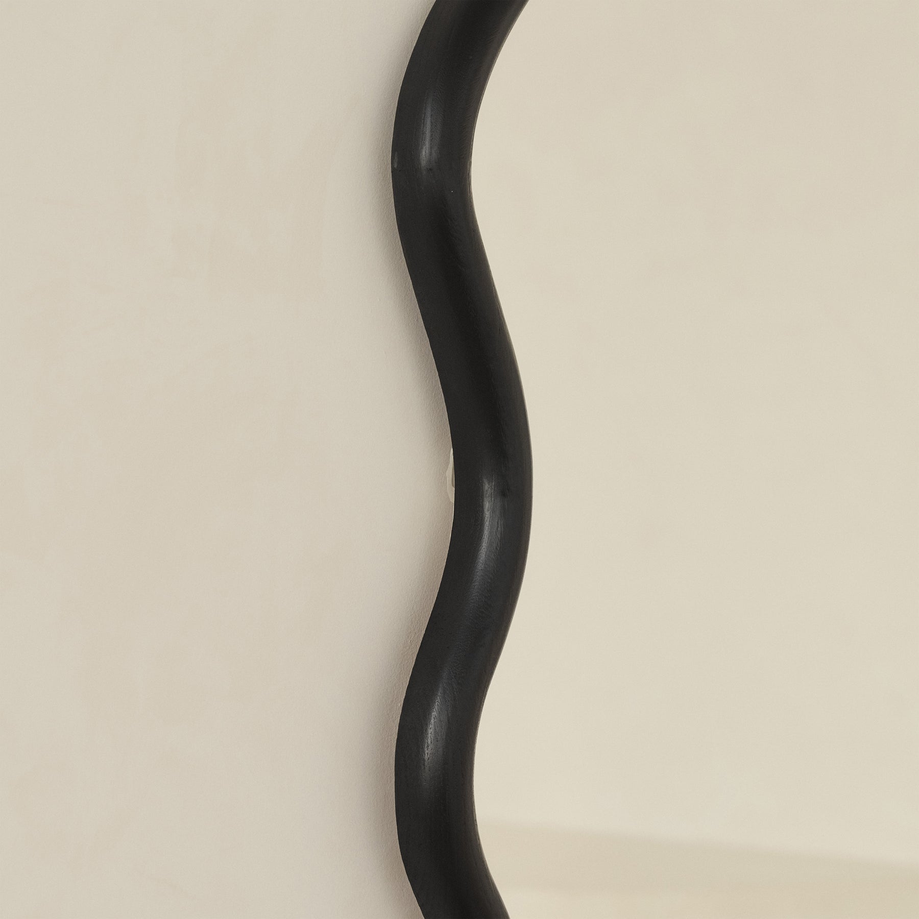 Isadora - Large Full Length Charred Black Wave Mirror 176cm x 80cm