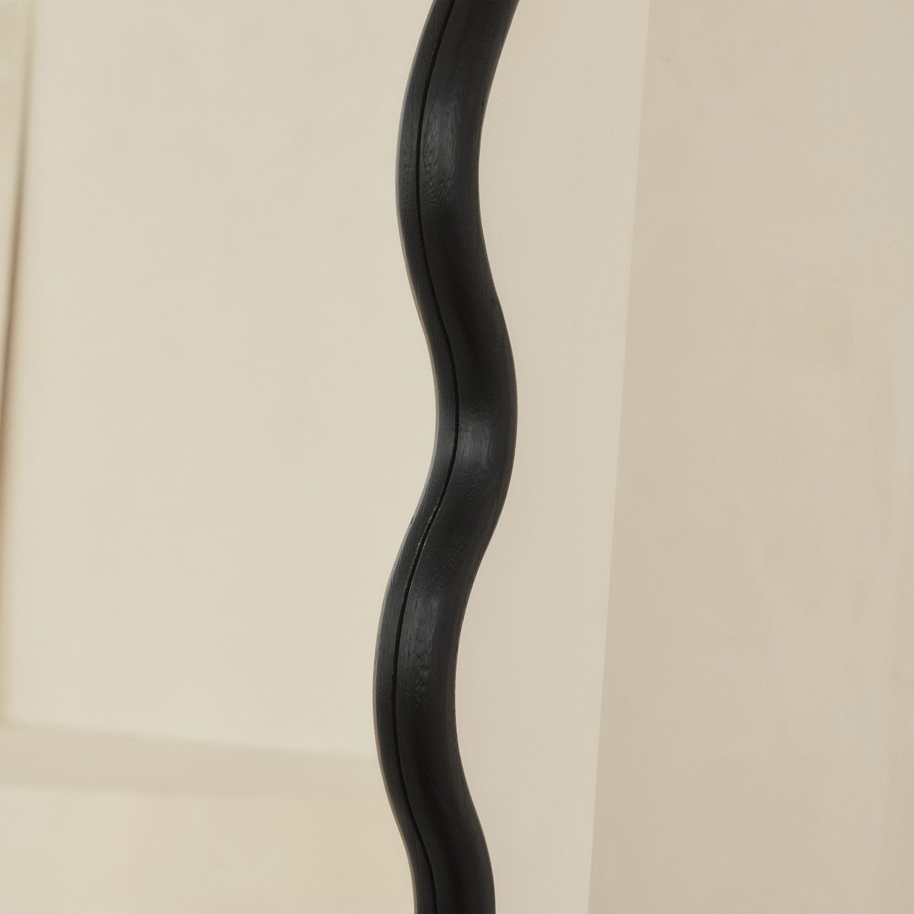 Isadora - Large Full Length Charred Black Wave Mirror 176cm x 80cm