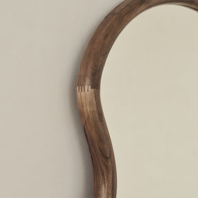 Isadora - Large Full Length Warm Wood Wave Mirror 176cm x 80cm