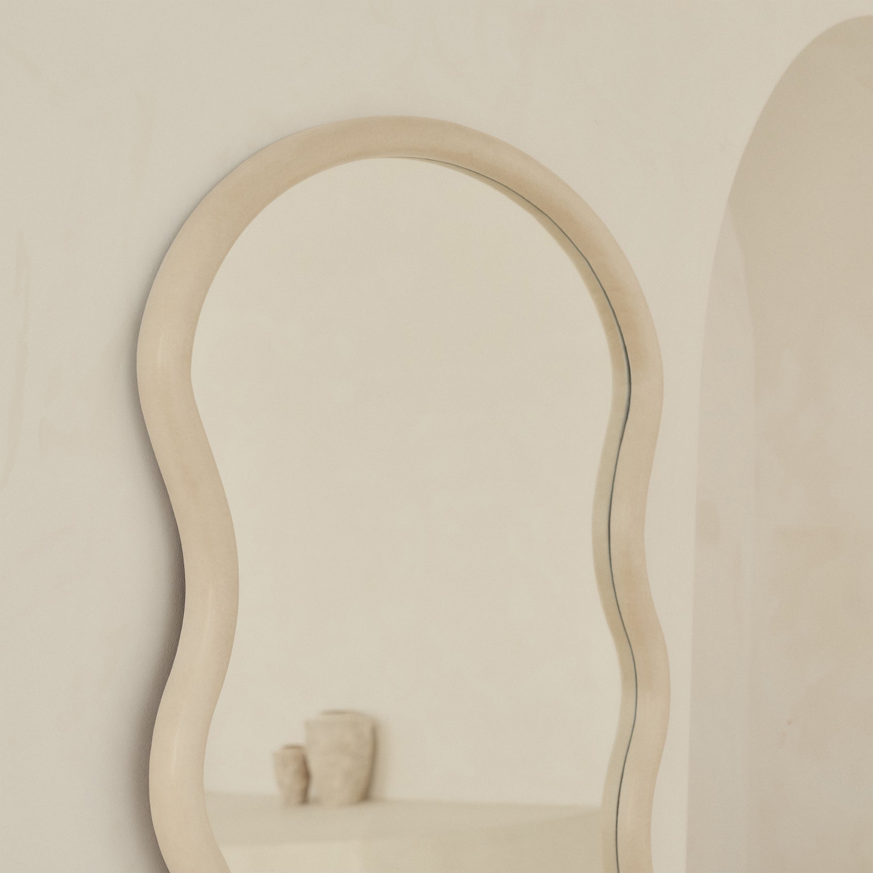 Isadora - Large Full Length Concrete Wave Mirror 176cm x 80cm