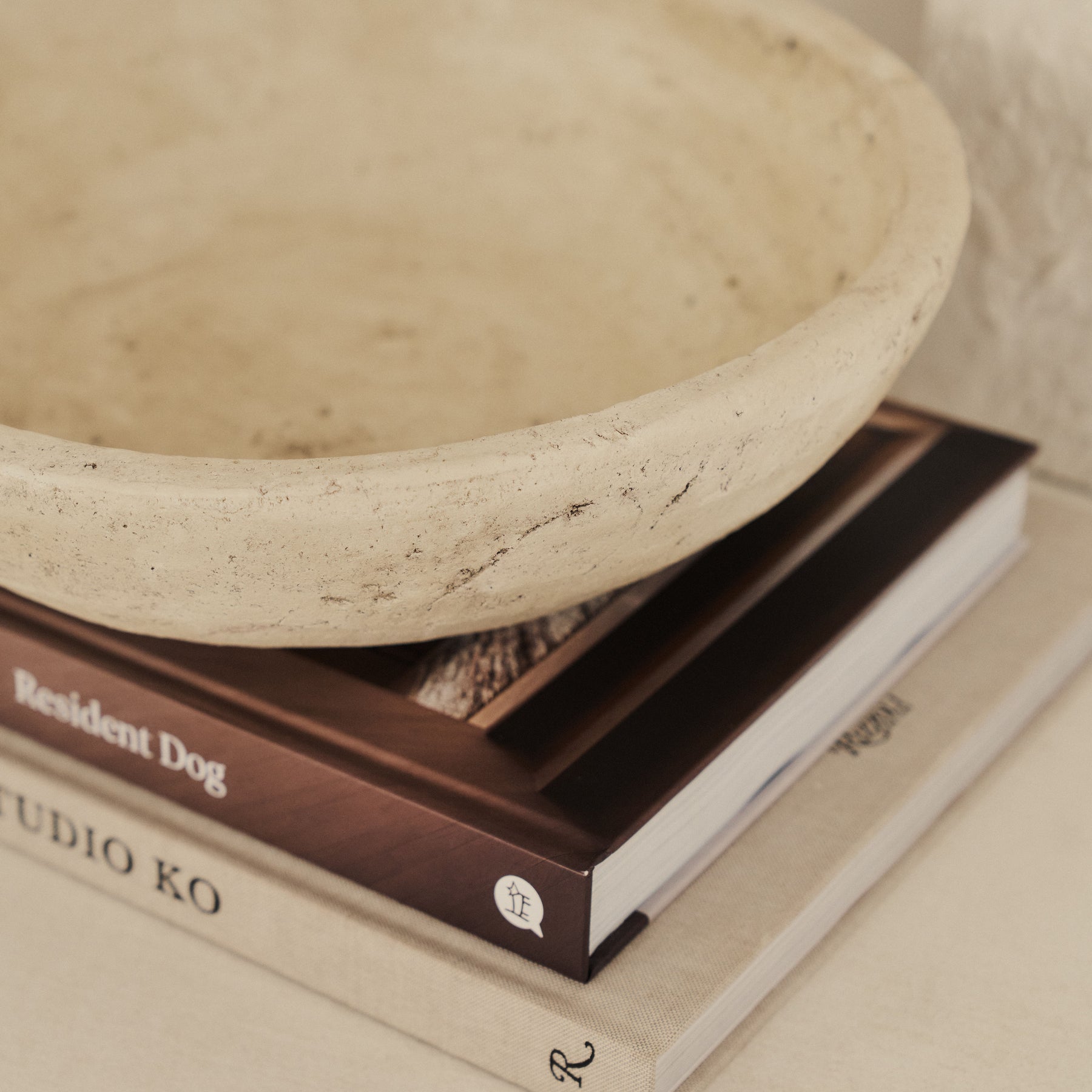 Portera - Beige Textured Terracotta Bowl