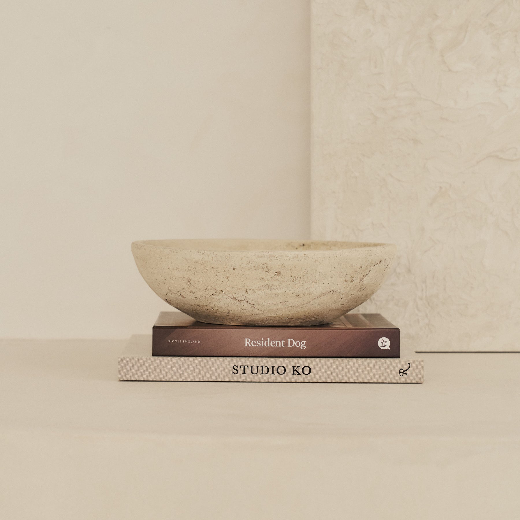 Portera - Beige Textured Terracotta Bowl