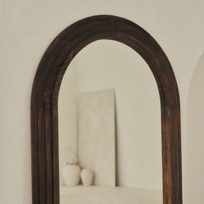 Luciana - Full Length Arched Charred Wood Mirror 200cm x 104cm