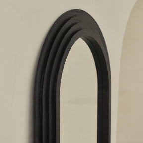 Luciana - Full Length Arched Charred Black Mirror 180cm x 80cm