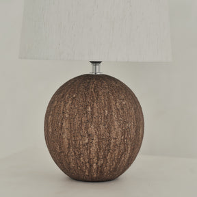 Corsica - Brown Ceramic Drum Shade Table Lamp