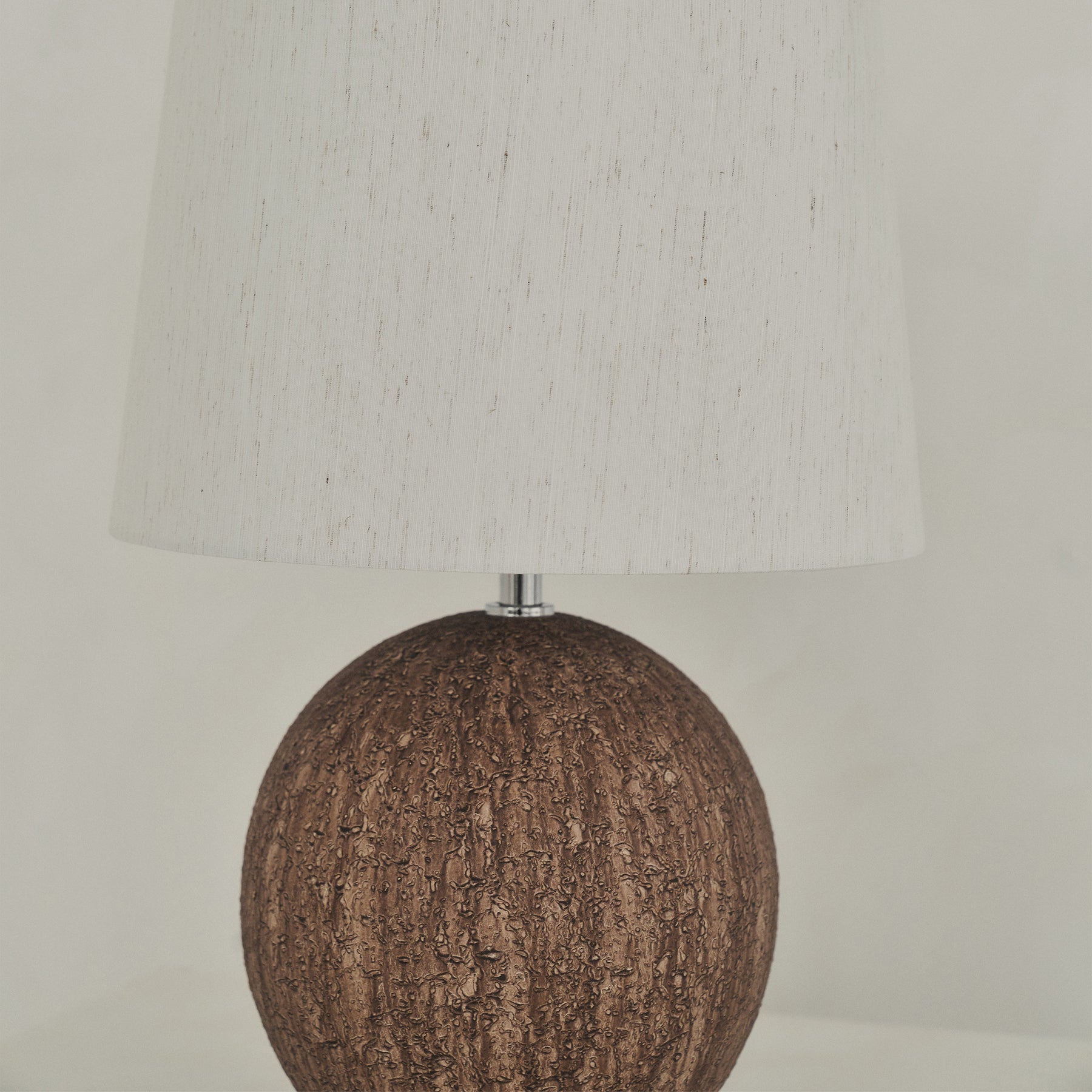 Corsica - Brown Ceramic Drum Shade Table Lamp