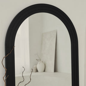 Luciano - Large Full Length Arched Black Mirror 180cm x 90cm