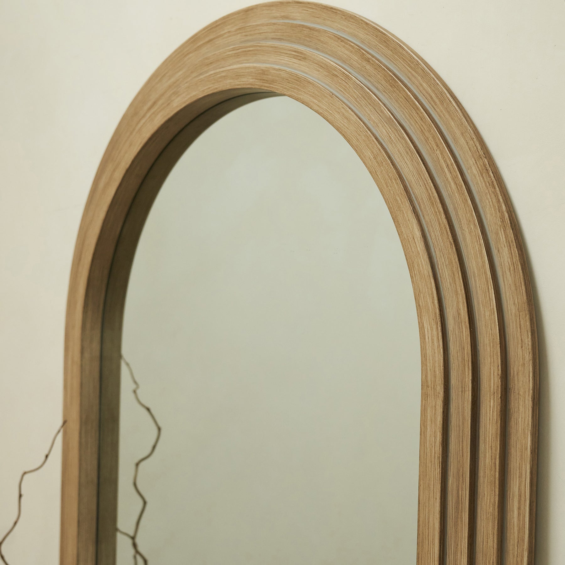 Luciana - Full Length Arched Washed Wood Mirror 200cm x 104cm