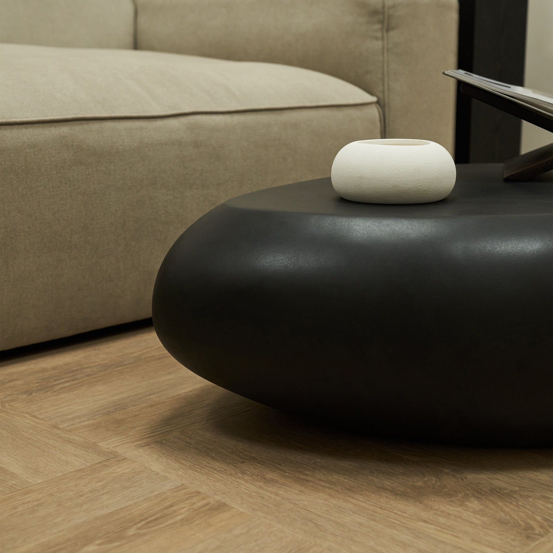 Zola - Minimal Onyx Pebble Coffee Table Extra Large