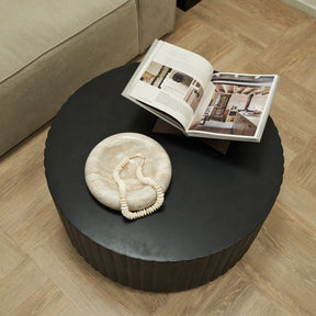 Massimo - Minimal Onyx Ribbed Coffee Table Large