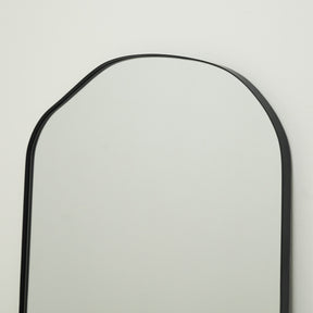 Top half of Irregular Arched Black Metal Wall Mirror