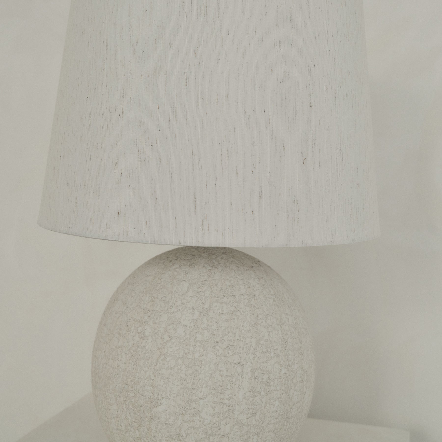 Corsica - Large Stone Ceramic Drum Shade Table Lamp