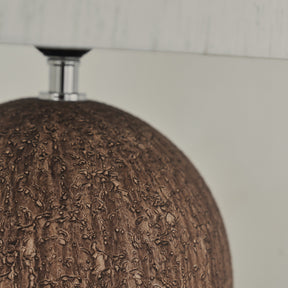 Corsica - Brown Ceramic Drum Shade Table Lamp