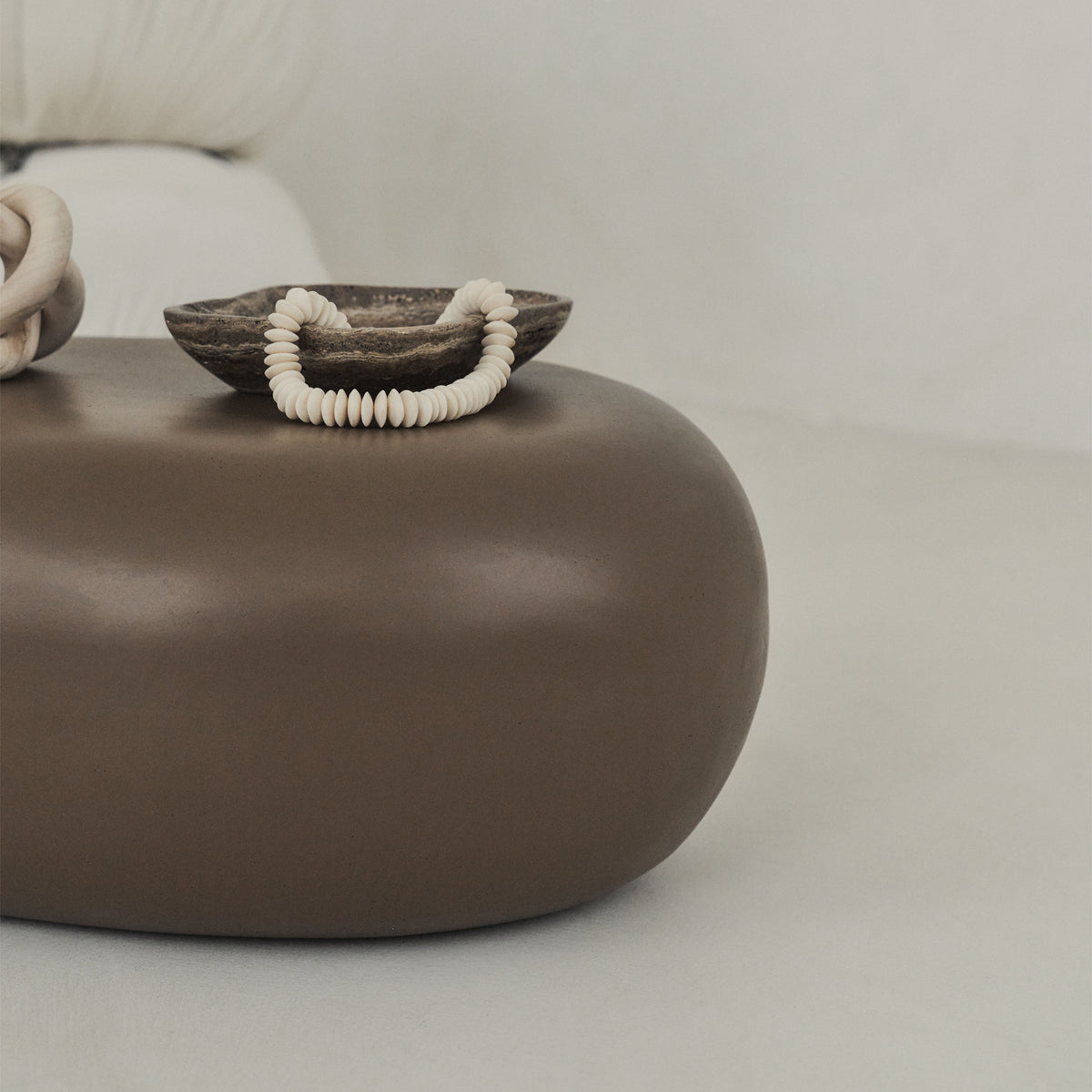 Zola - Minimal Mocha Pebble Coffee Table Large