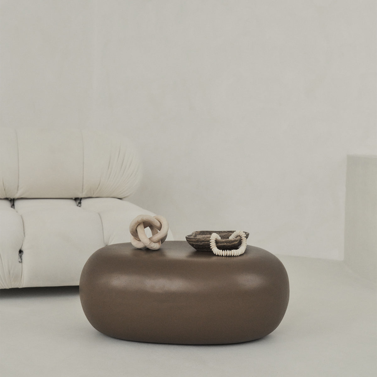 Zola - Minimal Mocha Pebble Coffee Table Large