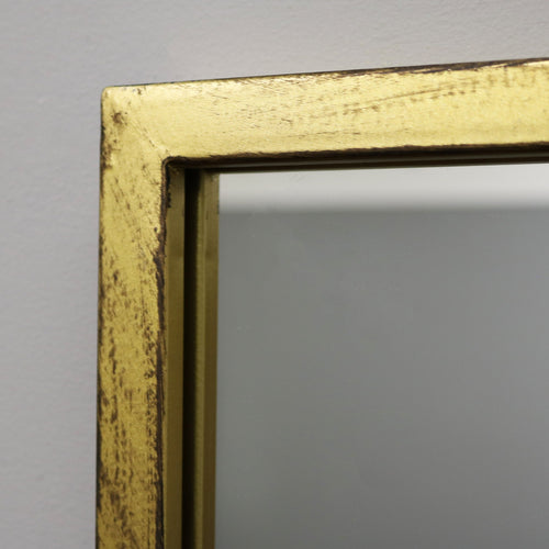 Gold Industrial Full Length Metal Window Mirror 72