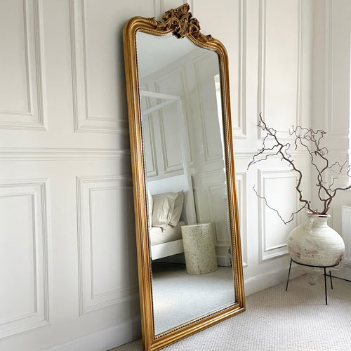 Gold Full Length Arched Mirror 189cm x 80cm - James