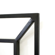 Black Full Length Art Deco Metal Mirror 180cm x 100cm - Milano